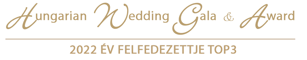 Hungarian Wedding Gala & Award logó, 2022 Év Felfedezettje TOP 3 felirat.