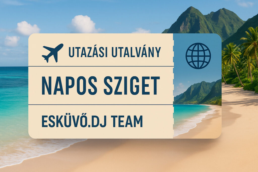 Utazási utalvány trópusi tengerpartos szigetre, Esküvő.DJ Team ajánlatával.